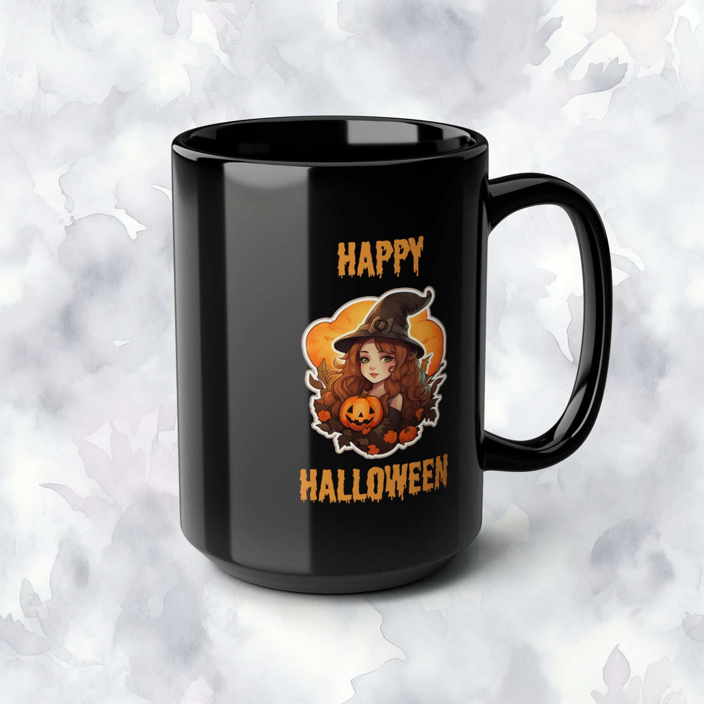 Happy Halloween Mug - 15oz Black Ceramic Mug
