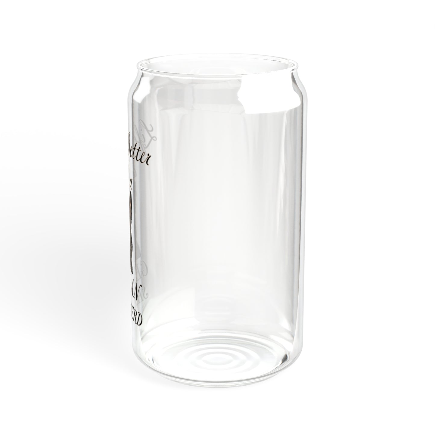 Black German Shepherd Sipper Glass, 16oz
