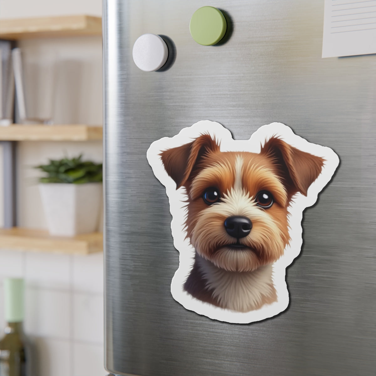 Border Terrier Die-Cut Magnet - Cute Dog Breed Refrigerator Magnet, Pet Lover Gift, Animal Decor, Fridge Decoration, Puppy Art Magnet