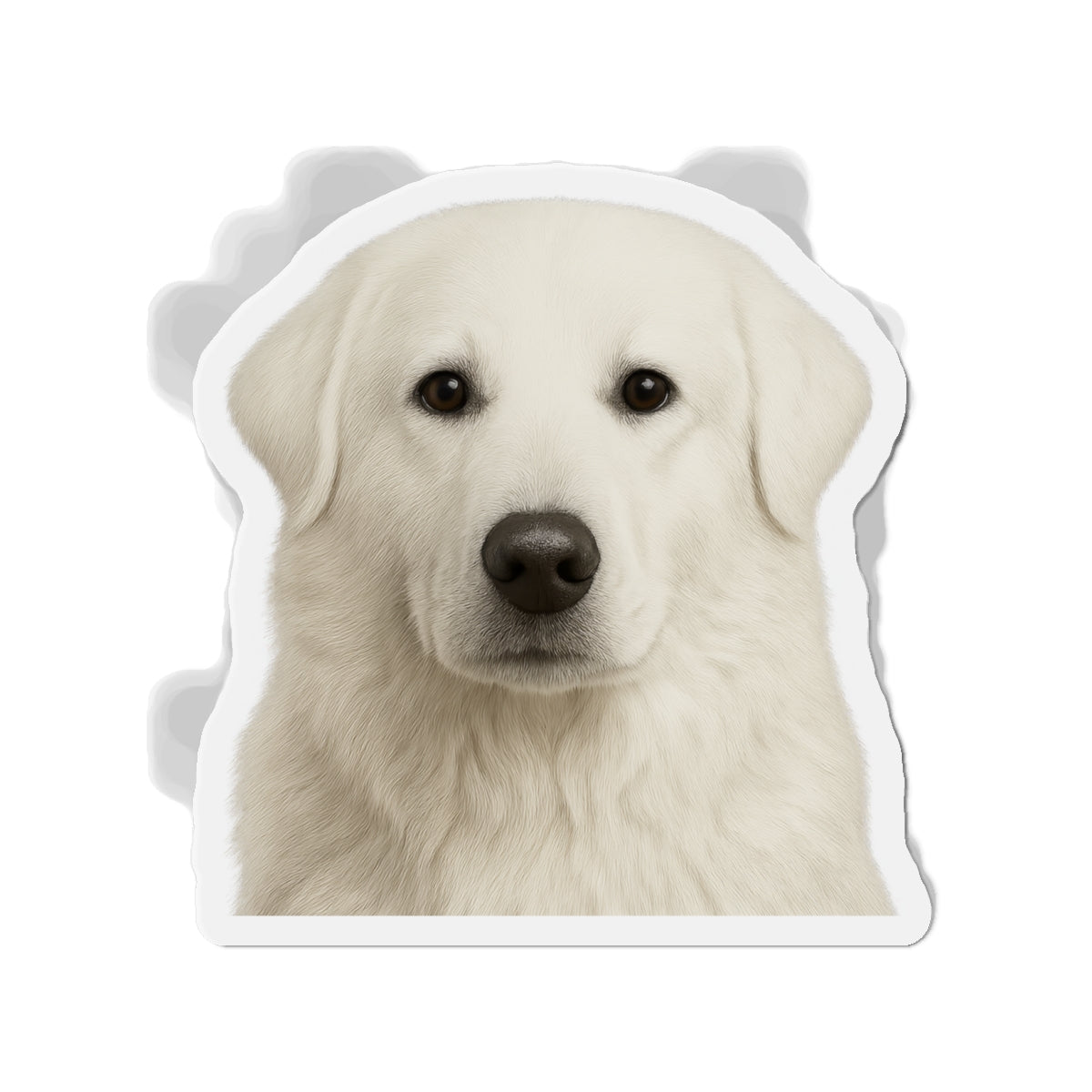 Akbash Die-Cut Magnet, Fridge Magnet, Cute Dog Magnet, Animal Lover Gift, Pet Owner Decor, Kitchen Decor