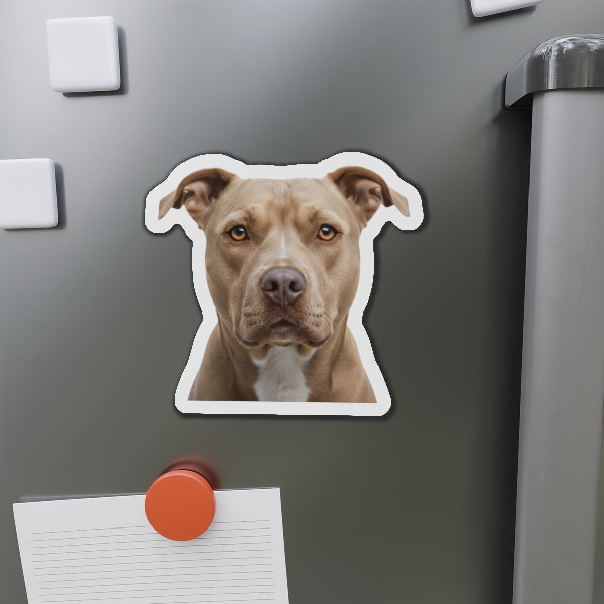 Pit Bull Die-Cut Magnet, Pet Lover Fridge Magnet, Animal Car Magnet, Cute Dog Kitchen Decor, Bull Terrier Gift