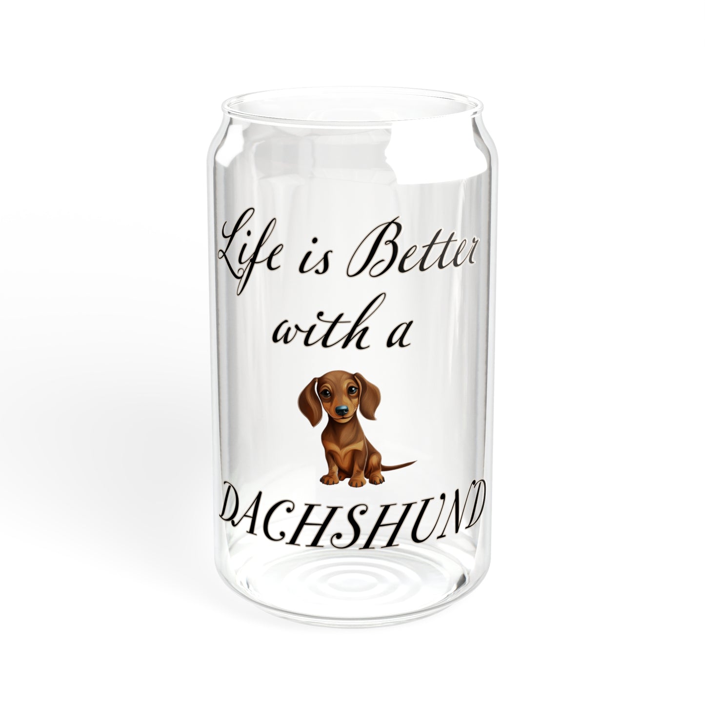 Dachshund Sipper Glass, 16oz