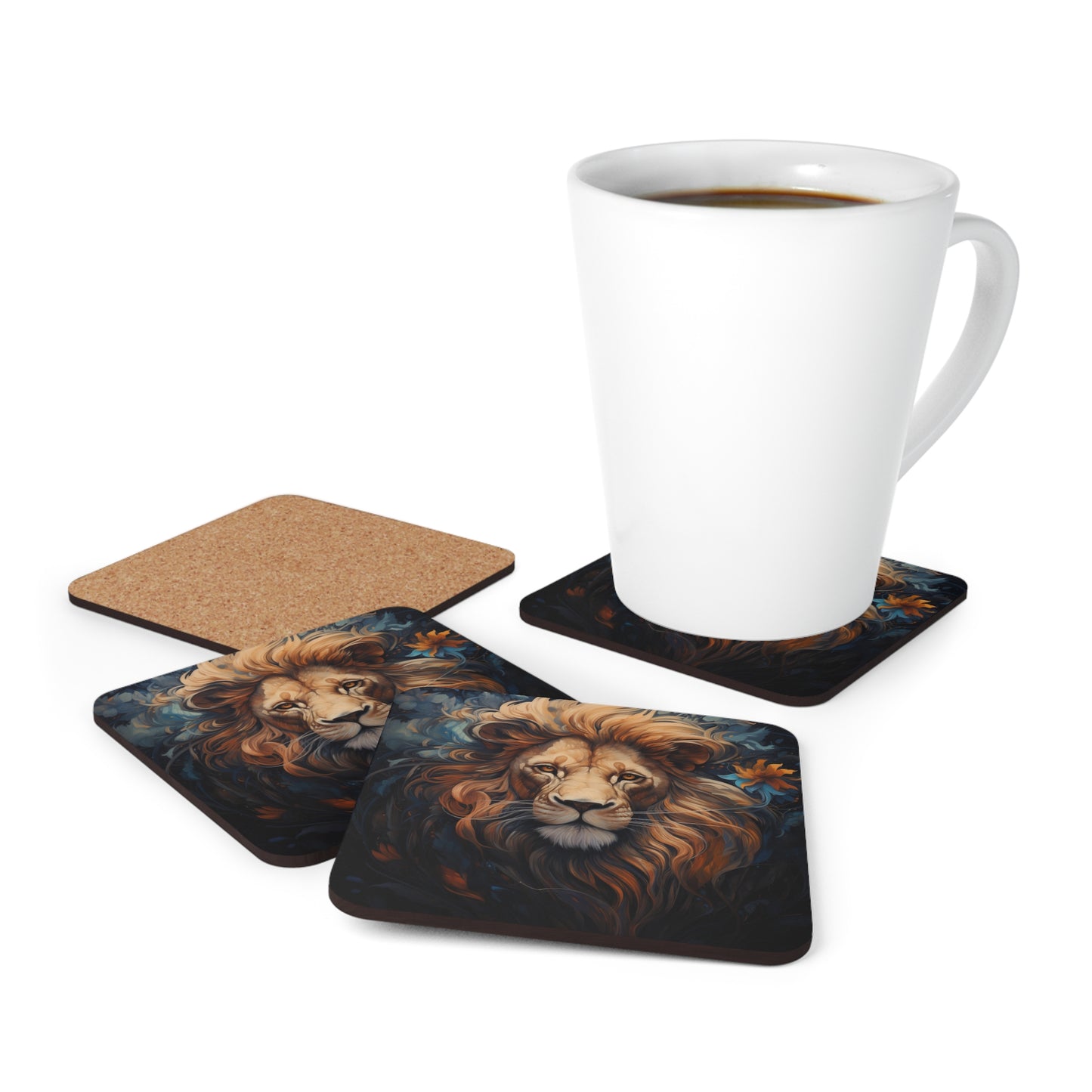 Lion Coaster Set - Corkwood