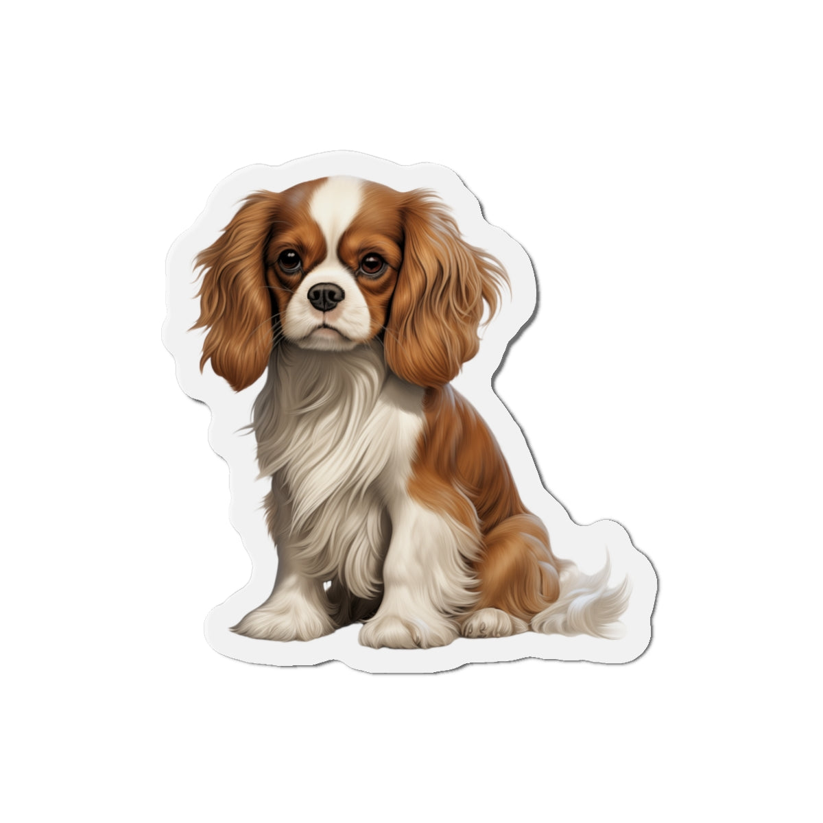 Cavalier King Charles Spaniel Magnet | Die Cut Dog Magnet | Pet Kitchen Decor
