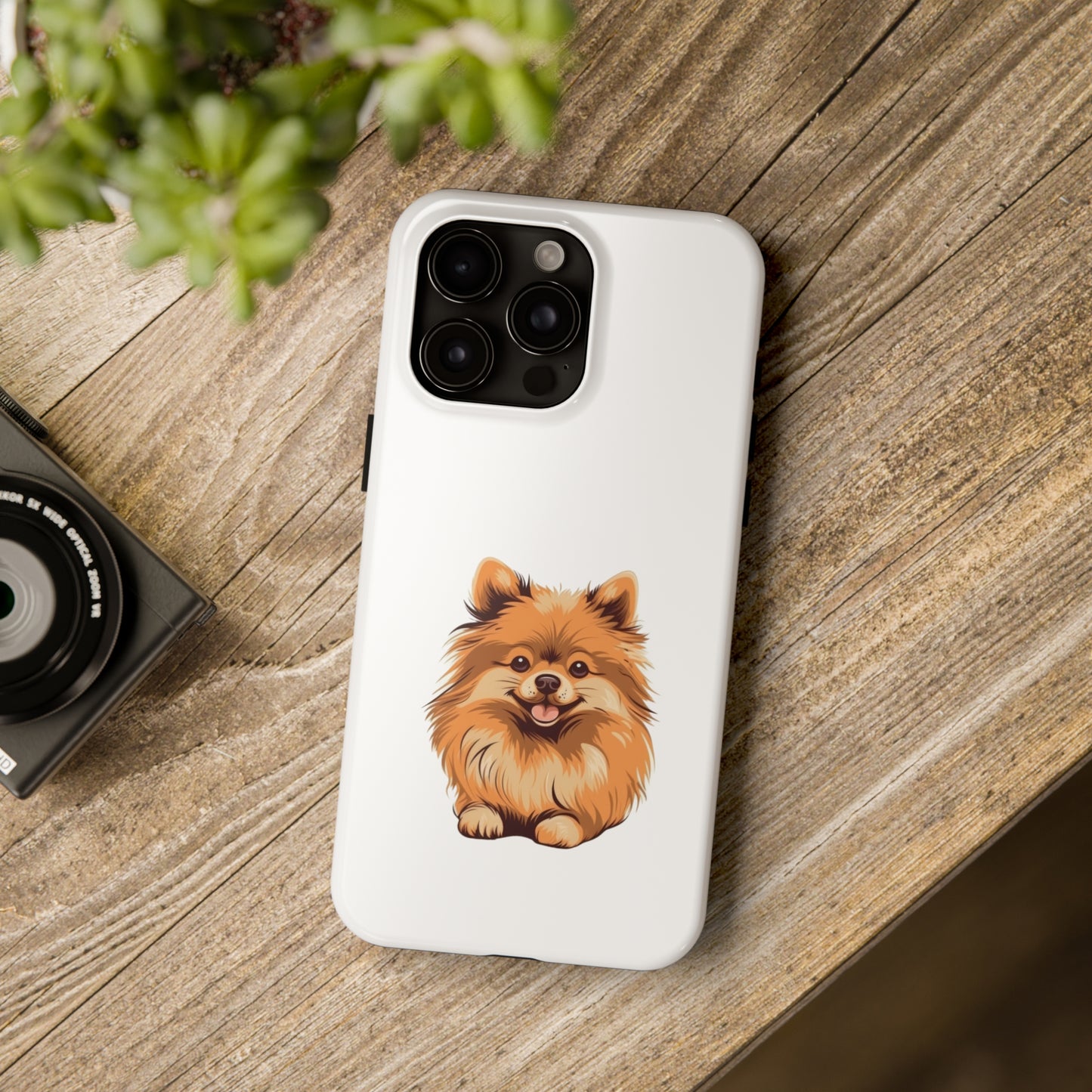 White Pomeranian Tough Phone Case