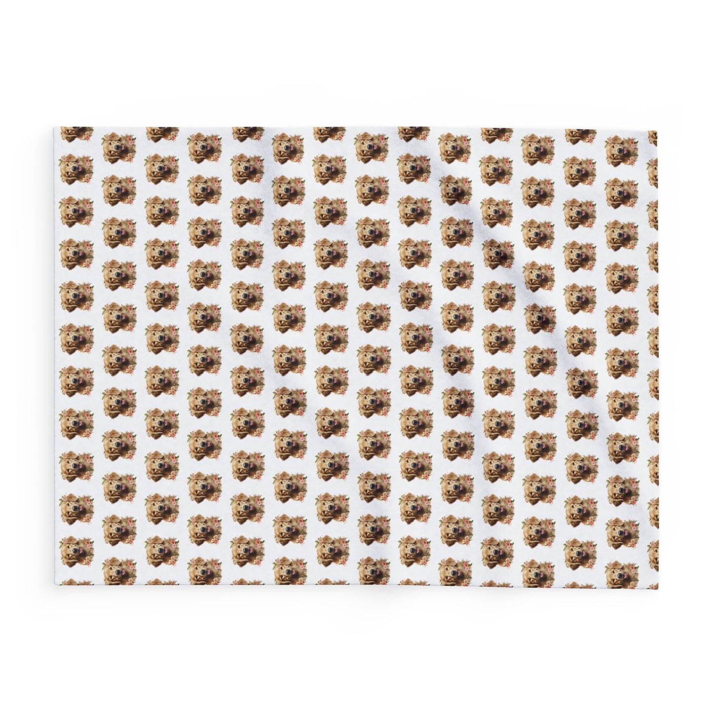 Golden Retriever Blanket - Arctic Fleece Floral Dog Throw - Gift for Dog Mom - Pet Decor