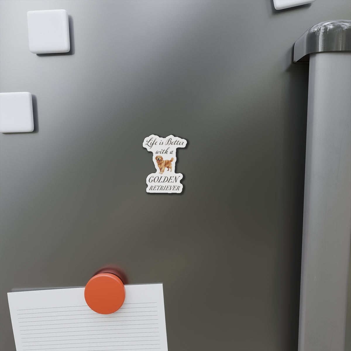 Life is Better with a Golden Retriever Magnet - Die Cut Dog Magnet