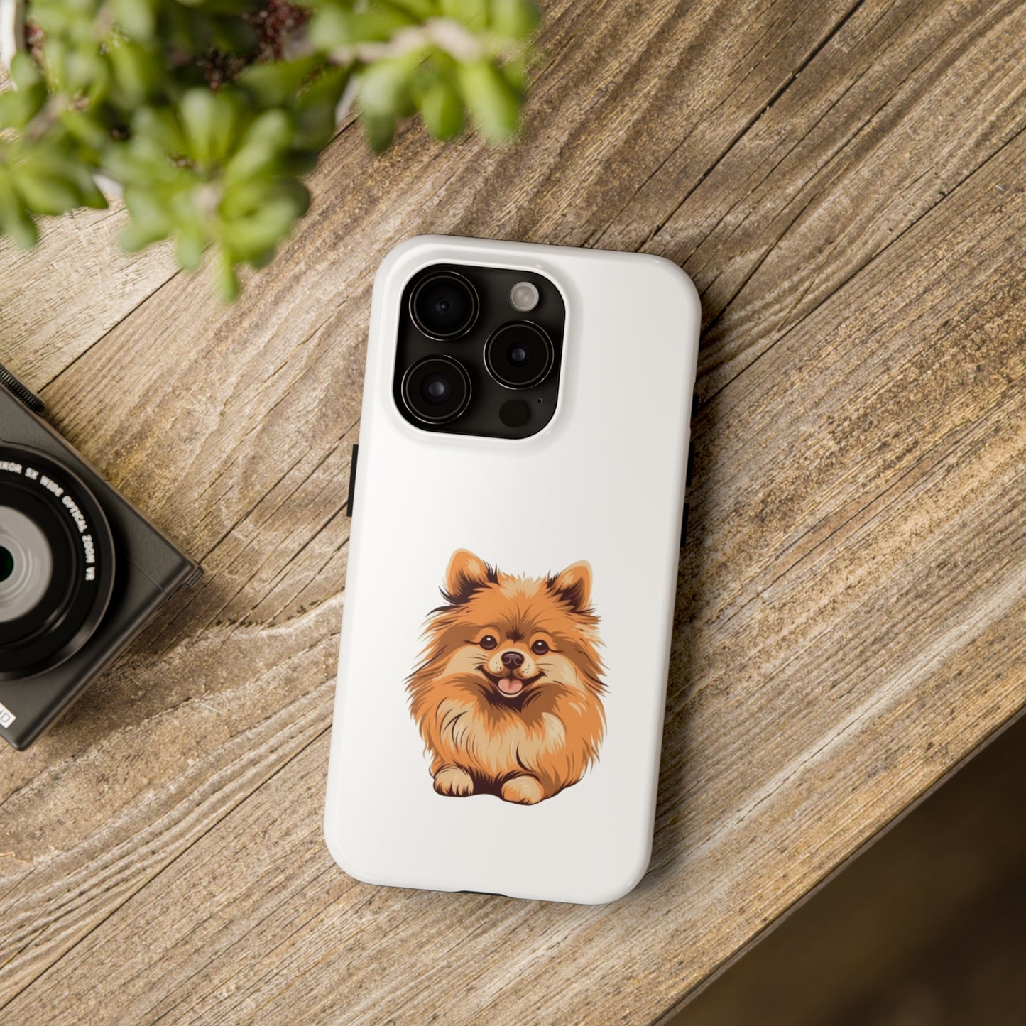 White Pomeranian Tough Phone Case