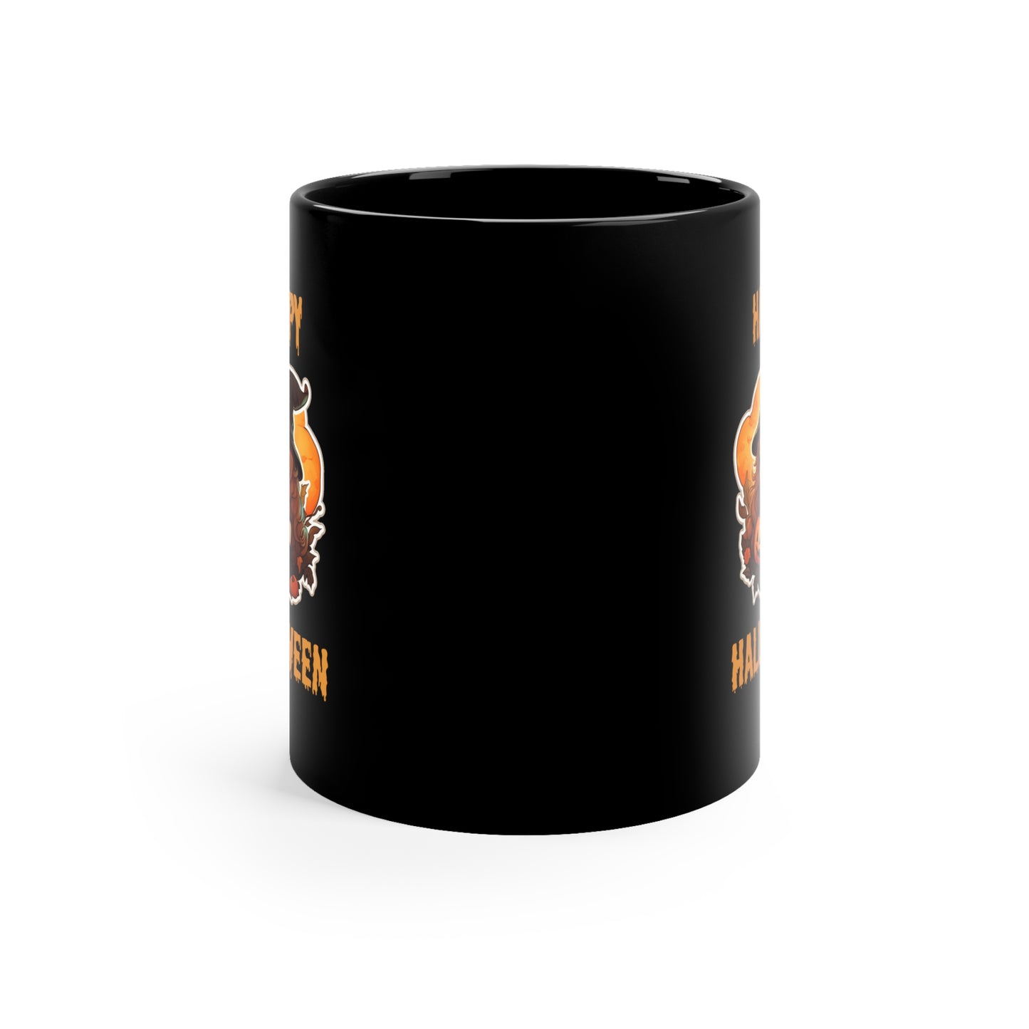 Happy Halloween Black Ceramic Mug 11 oz