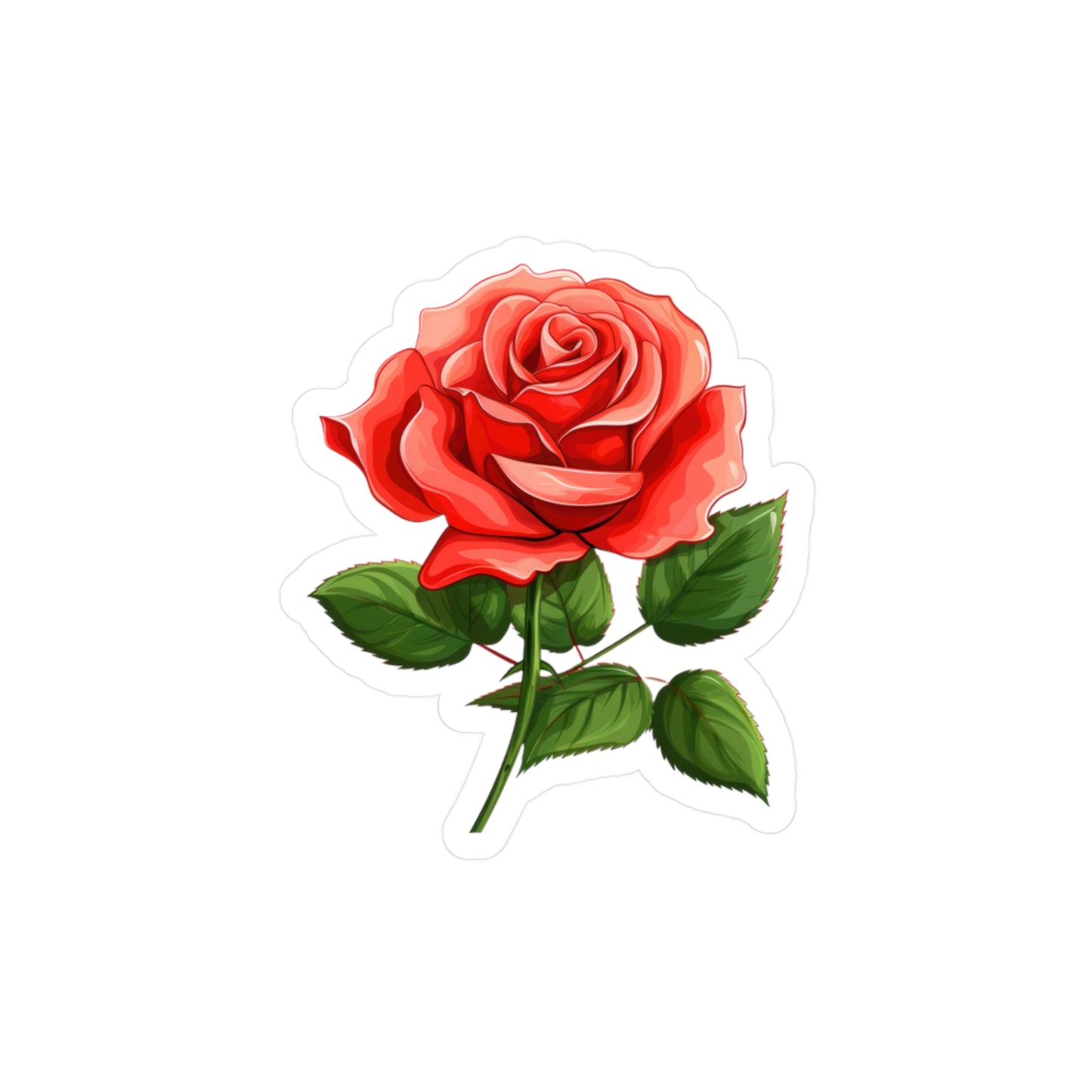 Rose Sticker - Kiss-Cut Vinyl Decals