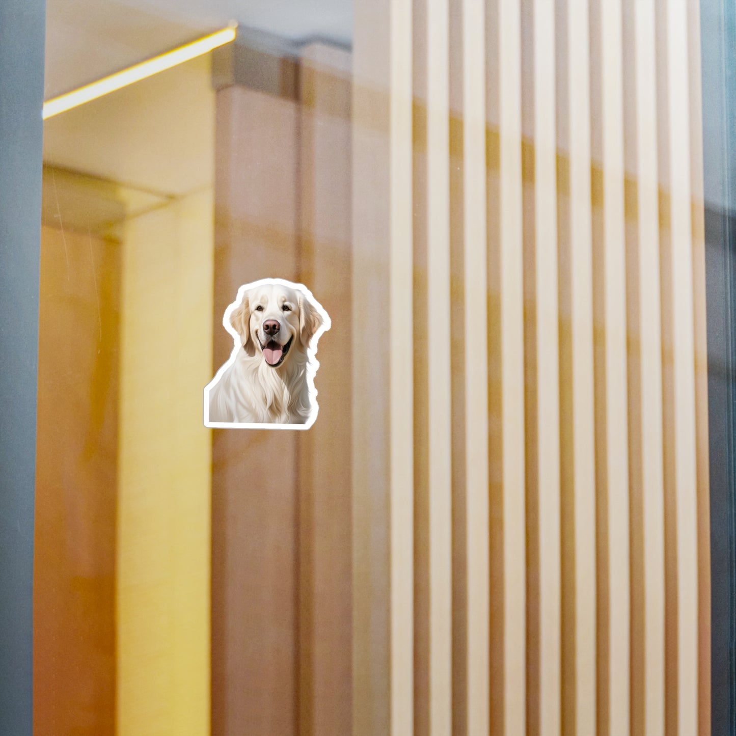 White Golden Retriever Sticker - Dog Vinyl Decals