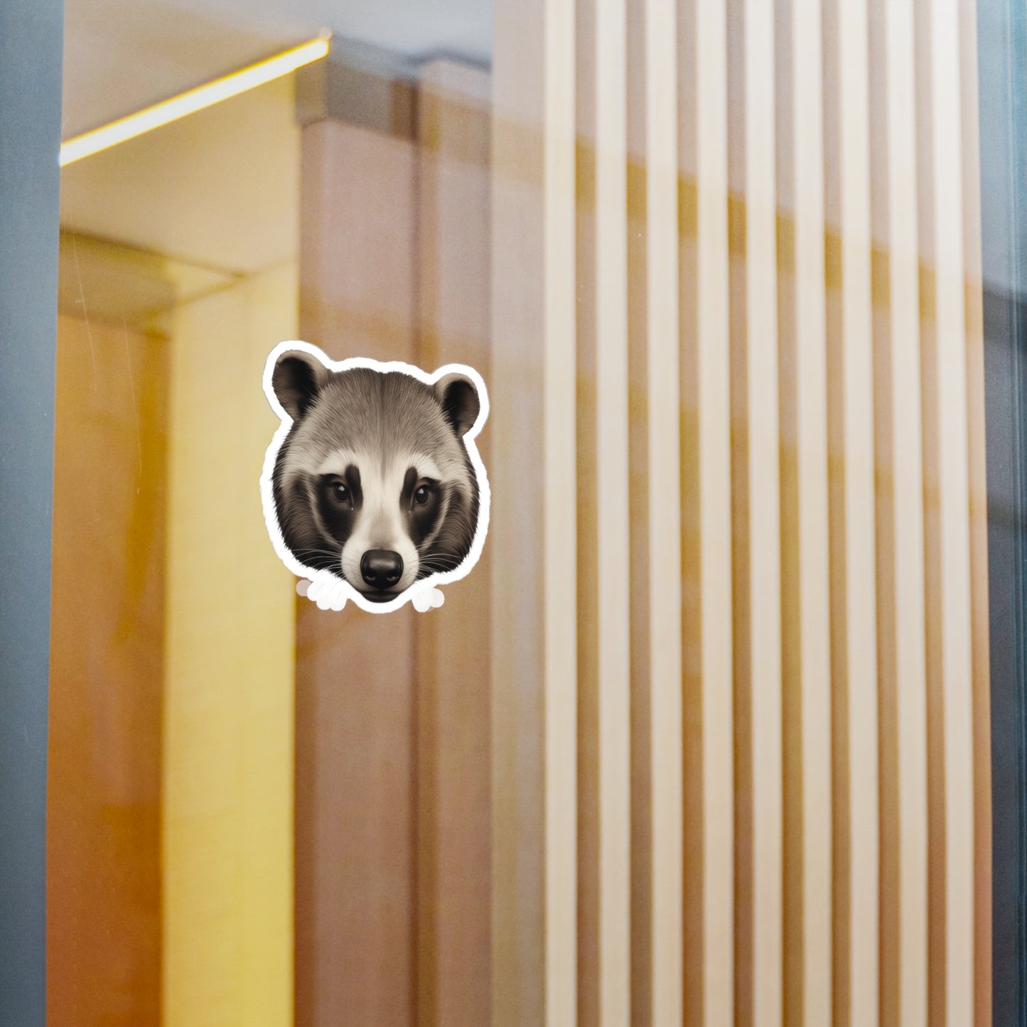 Badger Sticker Decal, Nature Animal Lover Gift, Laptop Water Bottle Phone Decal, Car Bumper Sticker, Wildlife Vinyl Sticker