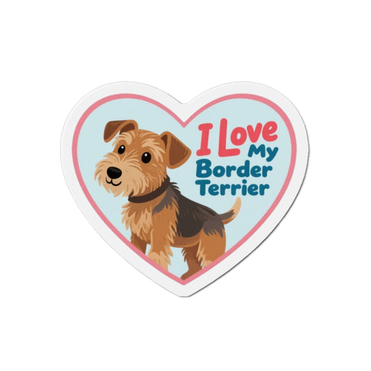 Border Terrier Die-Cut Magnet - Cute Dog Breed Refrigerator Magnet, Pet Lover Gift, Animal Decor, Fridge Decoration, Puppy Art Magnet