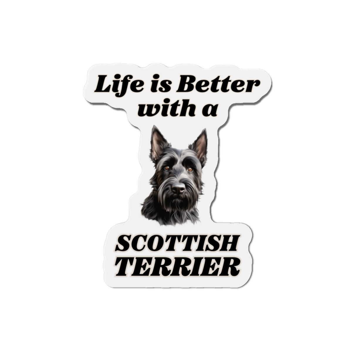 Scottish Terrier Magnet | Die Cut Dog Magnet | Pet Kitchen Decor