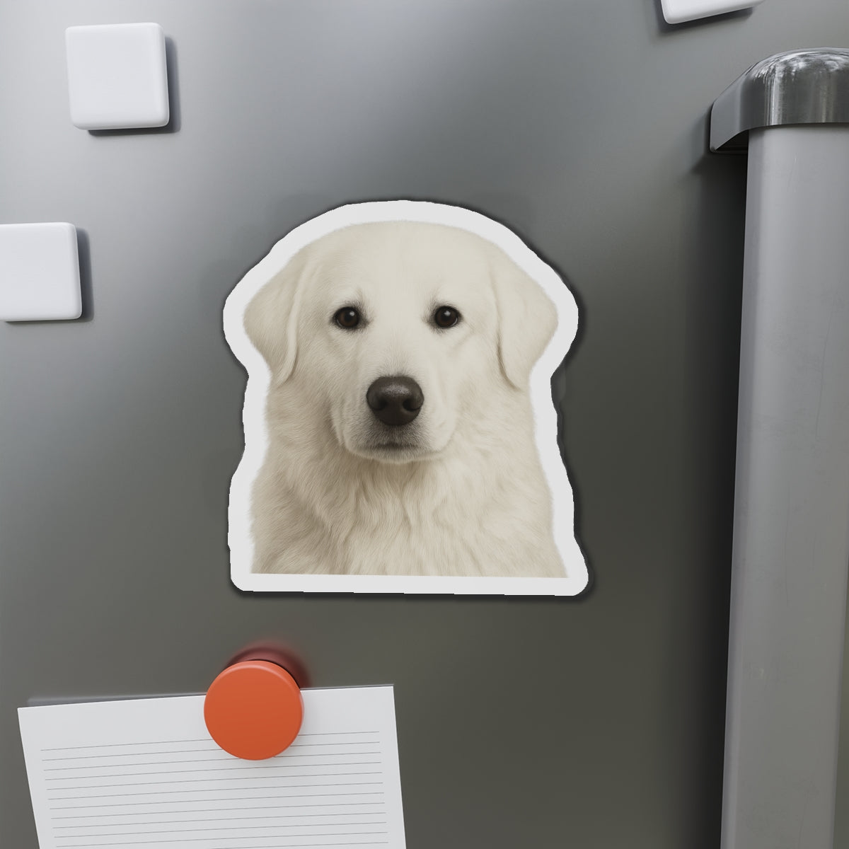 Akbash Die-Cut Magnet, Fridge Magnet, Cute Dog Magnet, Animal Lover Gift, Pet Owner Decor, Kitchen Decor