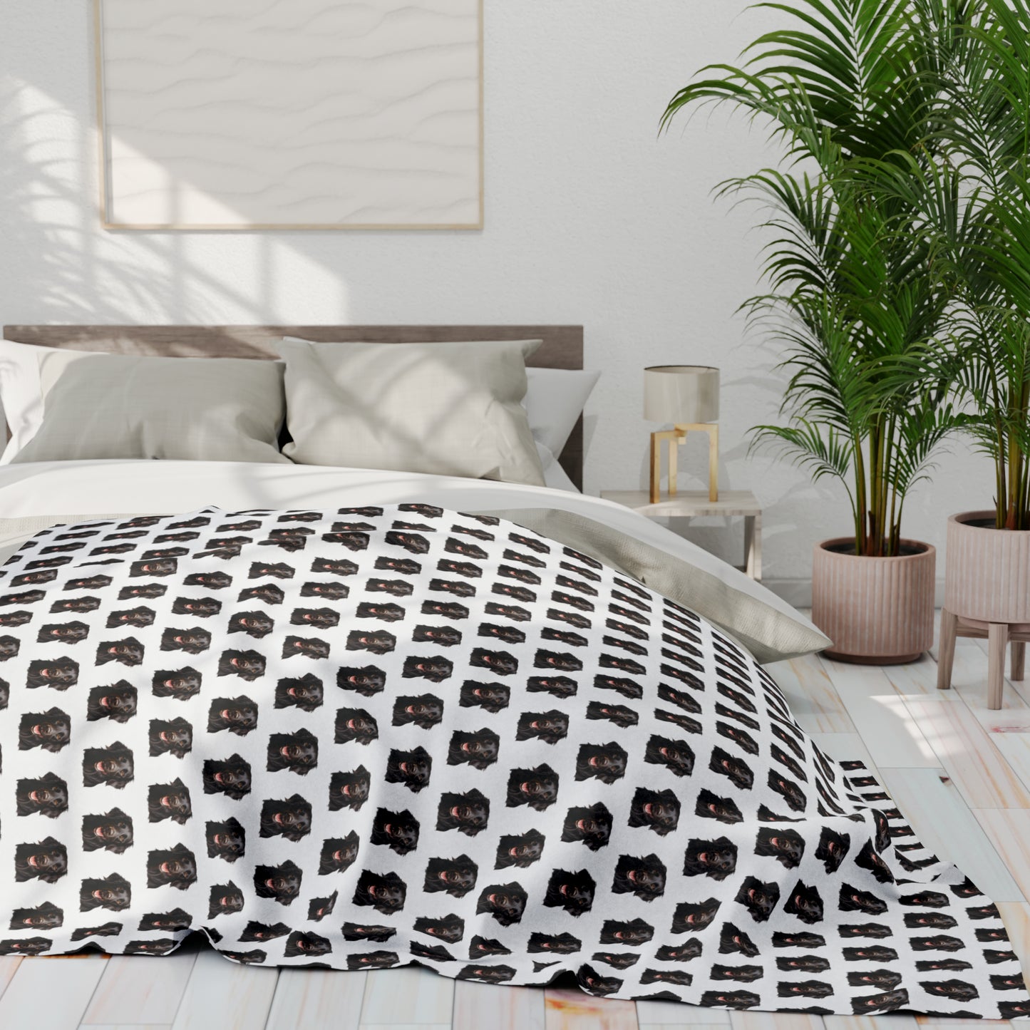 Flat-coated retriever Arctic Fleece Blanket