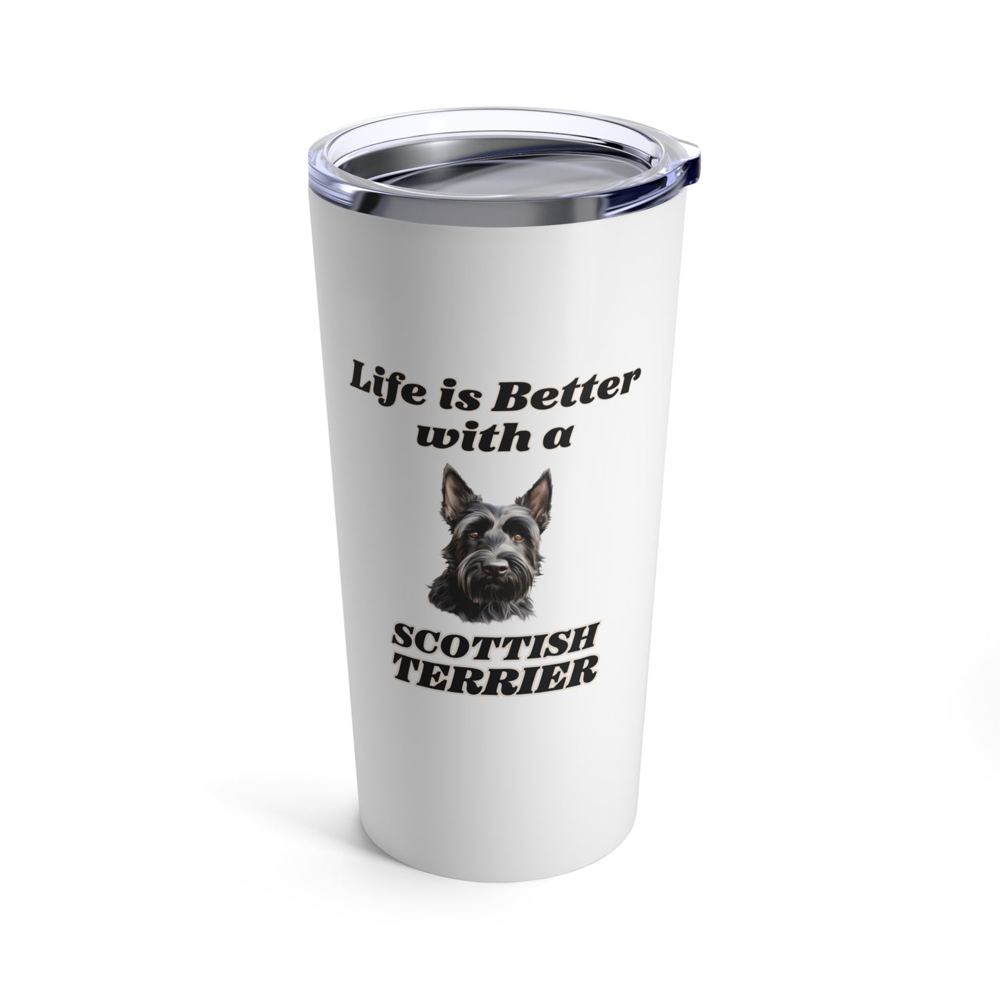 Scottish Terrier Tumbler, Stainless Steel Dog Travel Mug 20oz