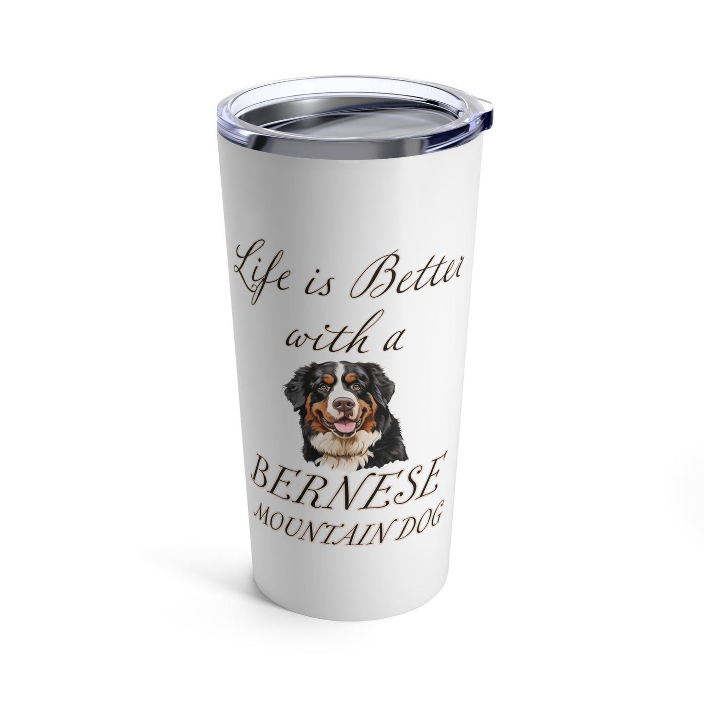 Bernese Mountain Dog Tumbler, Stainless Steel 20oz