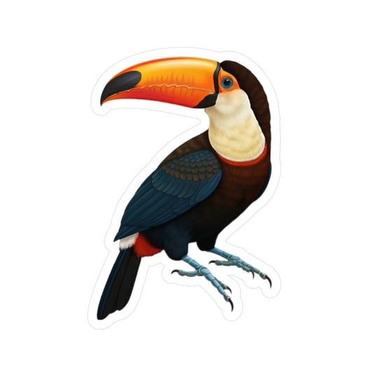 Toucan Sticker, Tropical Decal, Bird Vinyl Sticker, Nature Laptop Decal, Car Decal, Water Bottle Sticker