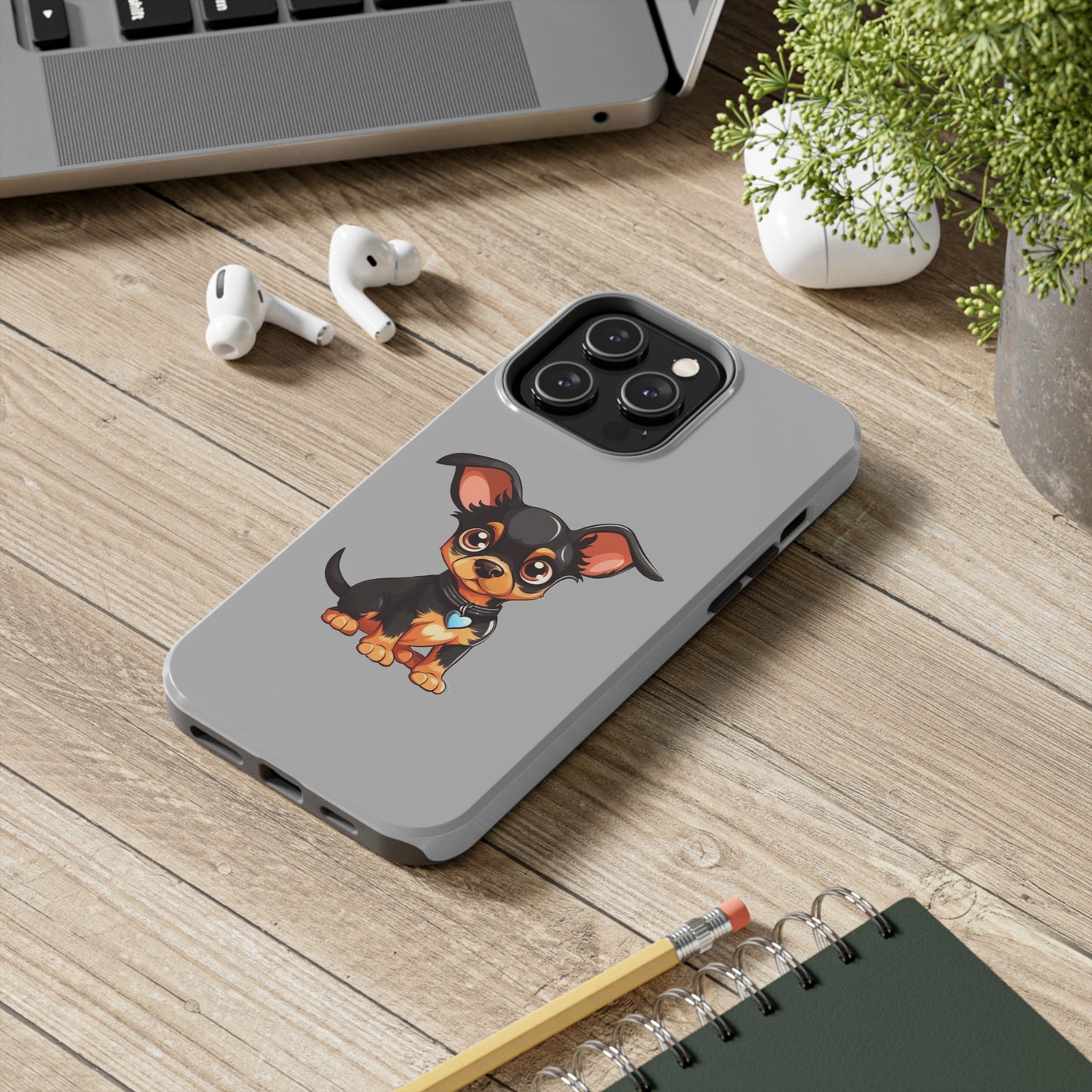 Light Grey Chihuahua Tough Phone Case