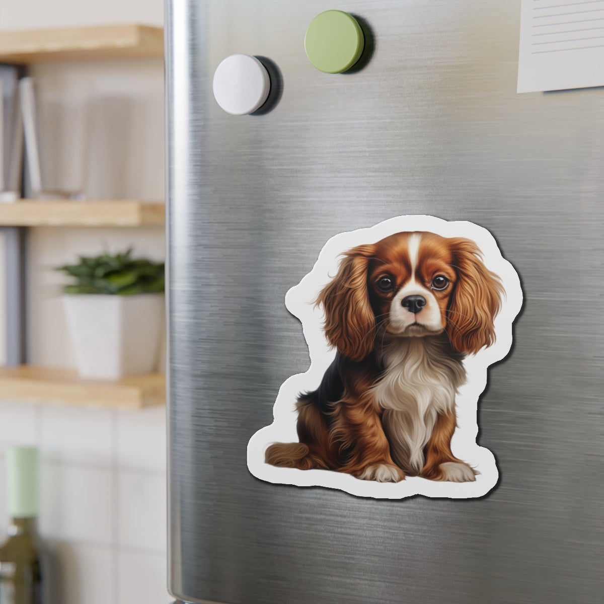 Cavalier King Charles Spaniel Magnet | Die Cut Dog Magnet | Pet Kitchen Decor