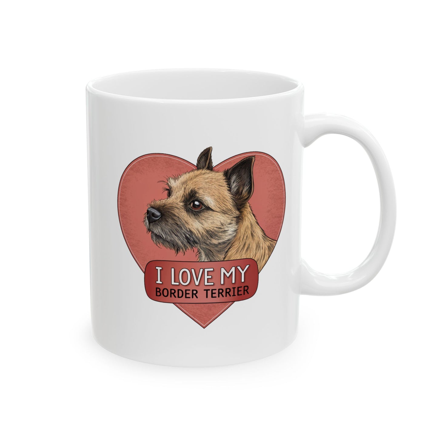 Border Terrier Ceramic Mug, Dog Lover Coffee Cup Gift, Pet Tea Mug, Life is Better with a Border Terrier, Terrier Mom Dad