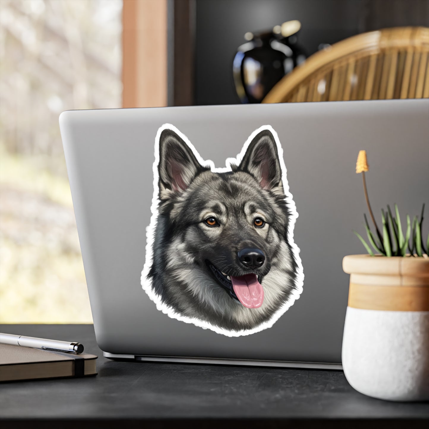 Norwegian Elkhound Vinyl Decals, Stickers for Dog Lovers, Pet Owner Gift, Car Decals, Laptop Stickers, Animal Lover Gift,