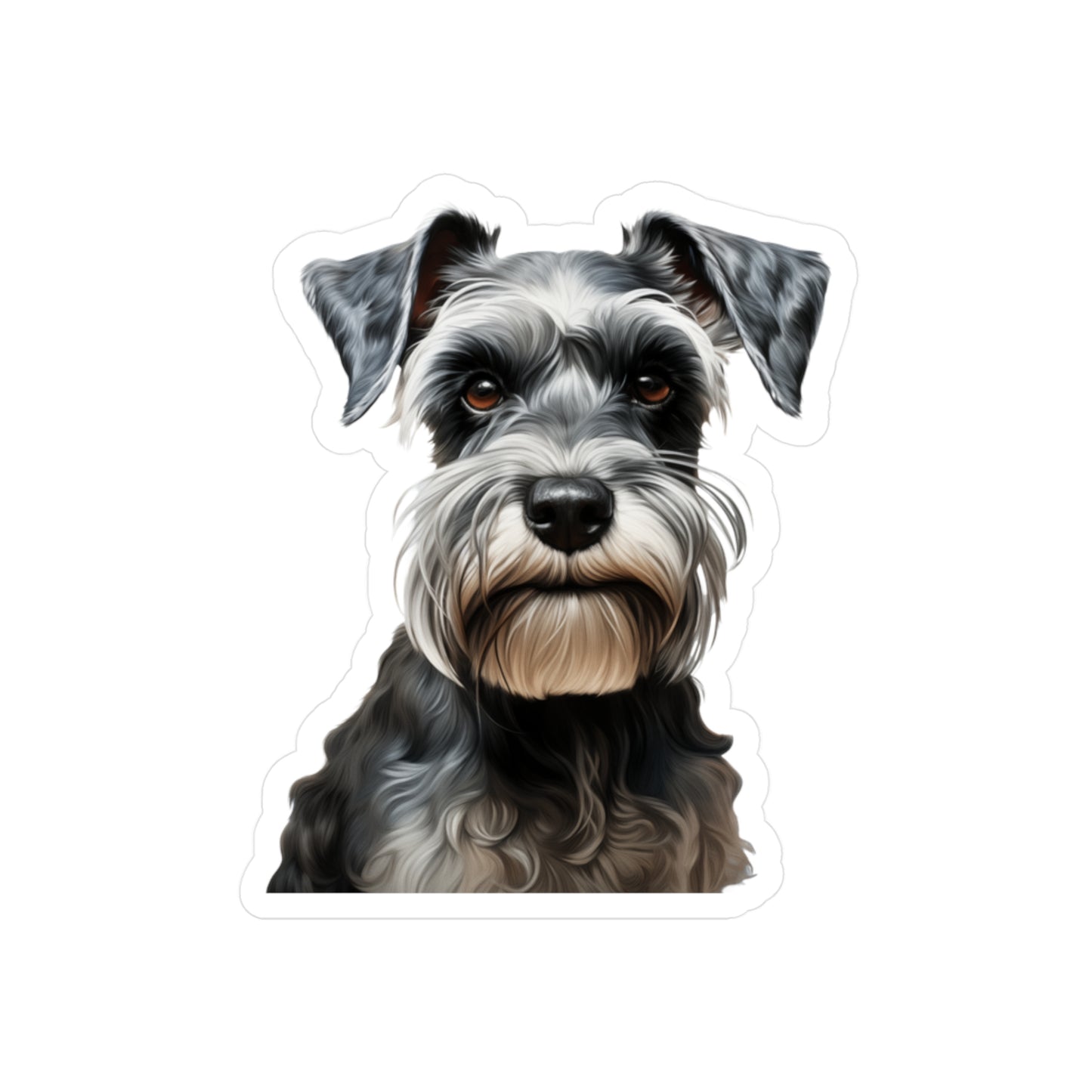 Schnauzer Sticker - Kiss-Cut Dog Vinyl Decals