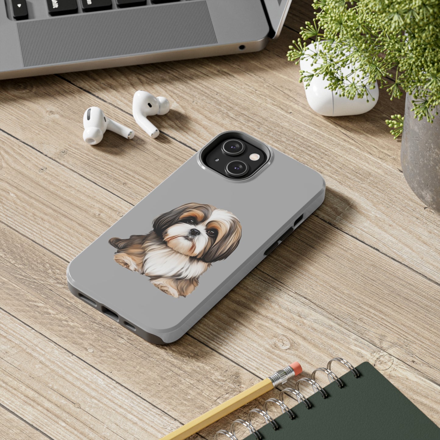 Light Grey Shih Tzu Tough Phone Case