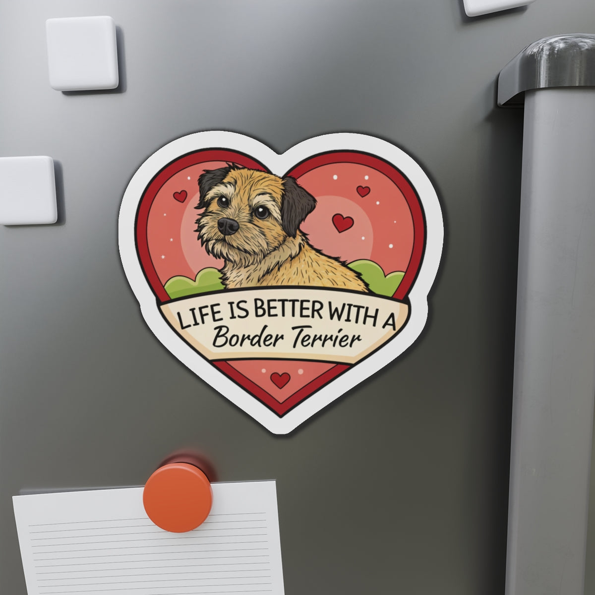 Border Terrier Die-Cut Magnet - Cute Dog Breed Refrigerator Magnet, Pet Lover Gift, Animal Decor, Fridge Decoration, Puppy Art Magnet