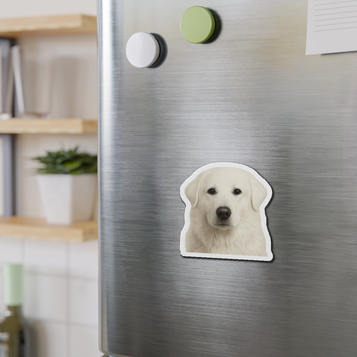 Akbash Die-Cut Magnet, Fridge Magnet, Cute Dog Magnet, Animal Lover Gift, Pet Owner Decor, Kitchen Decor