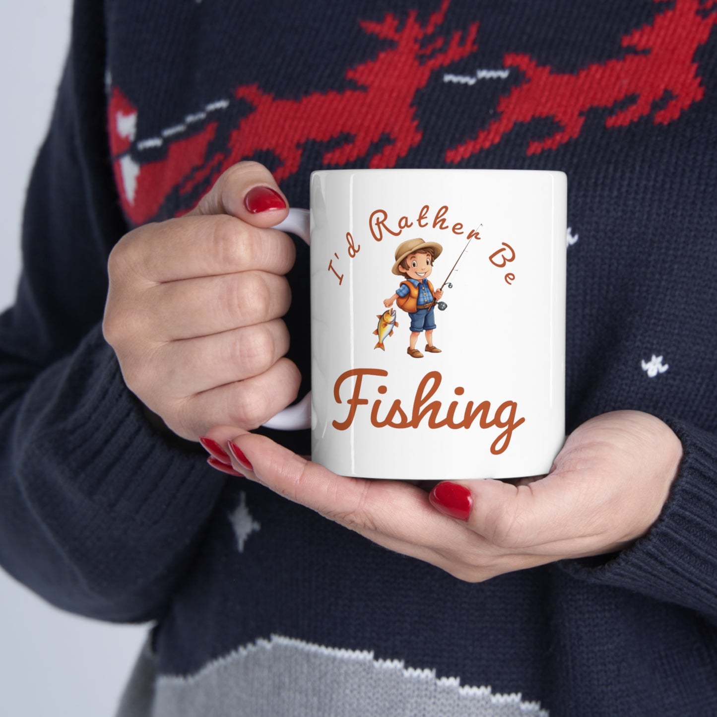 I'd Rather Be Fishing boy - 11oz