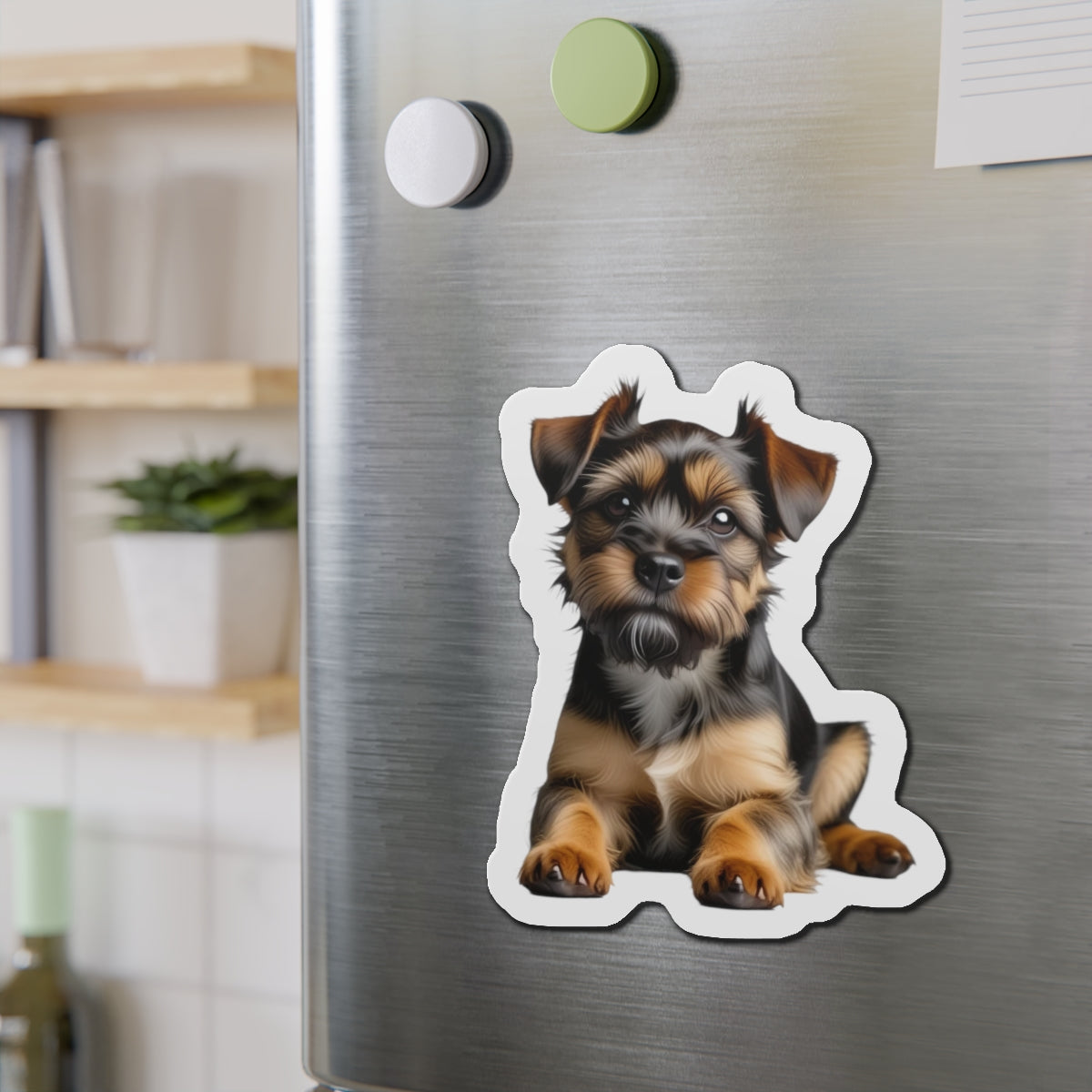 Border Terrier Die-Cut Magnet - Cute Dog Breed Refrigerator Magnet, Pet Lover Gift, Animal Decor, Fridge Decoration, Puppy Art Magnet