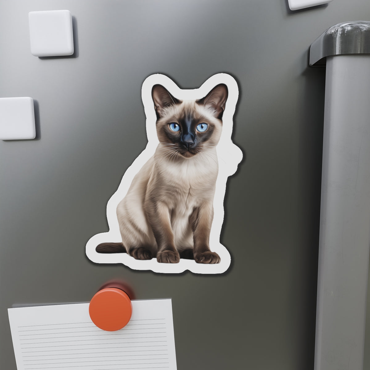 Siamese Magnet, Fridge Magnet, Cute Cat Magnet, Animal Lover Gift, Pet Owner Decor, Feline Kitchen Decor