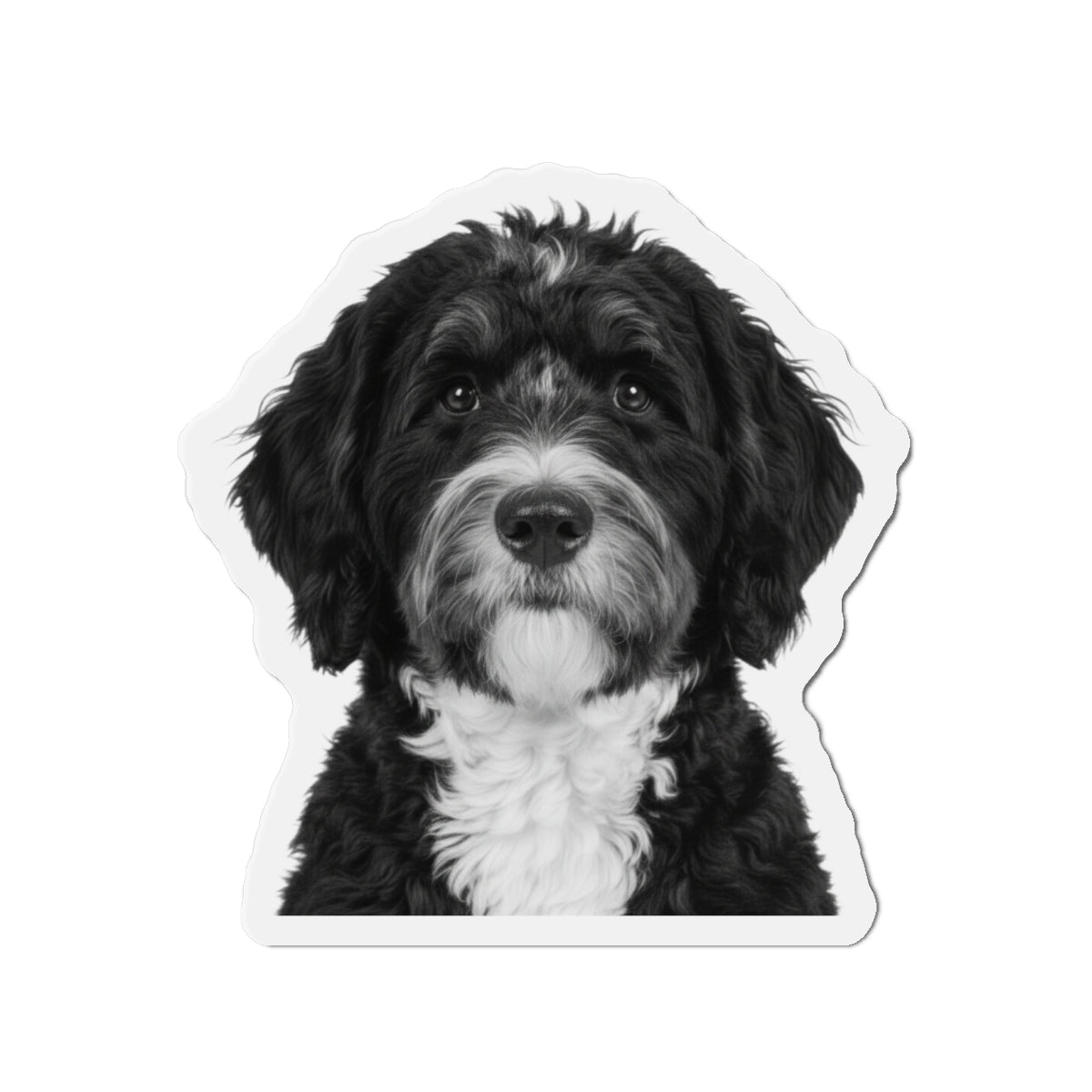 Bernedoodle Die-Cut Magnet - Bernese Mountain Dog and Poodle Mix, Cute Pet Gift, Fridge Decor, Animal Lover, Dog Mom, Puppy Art