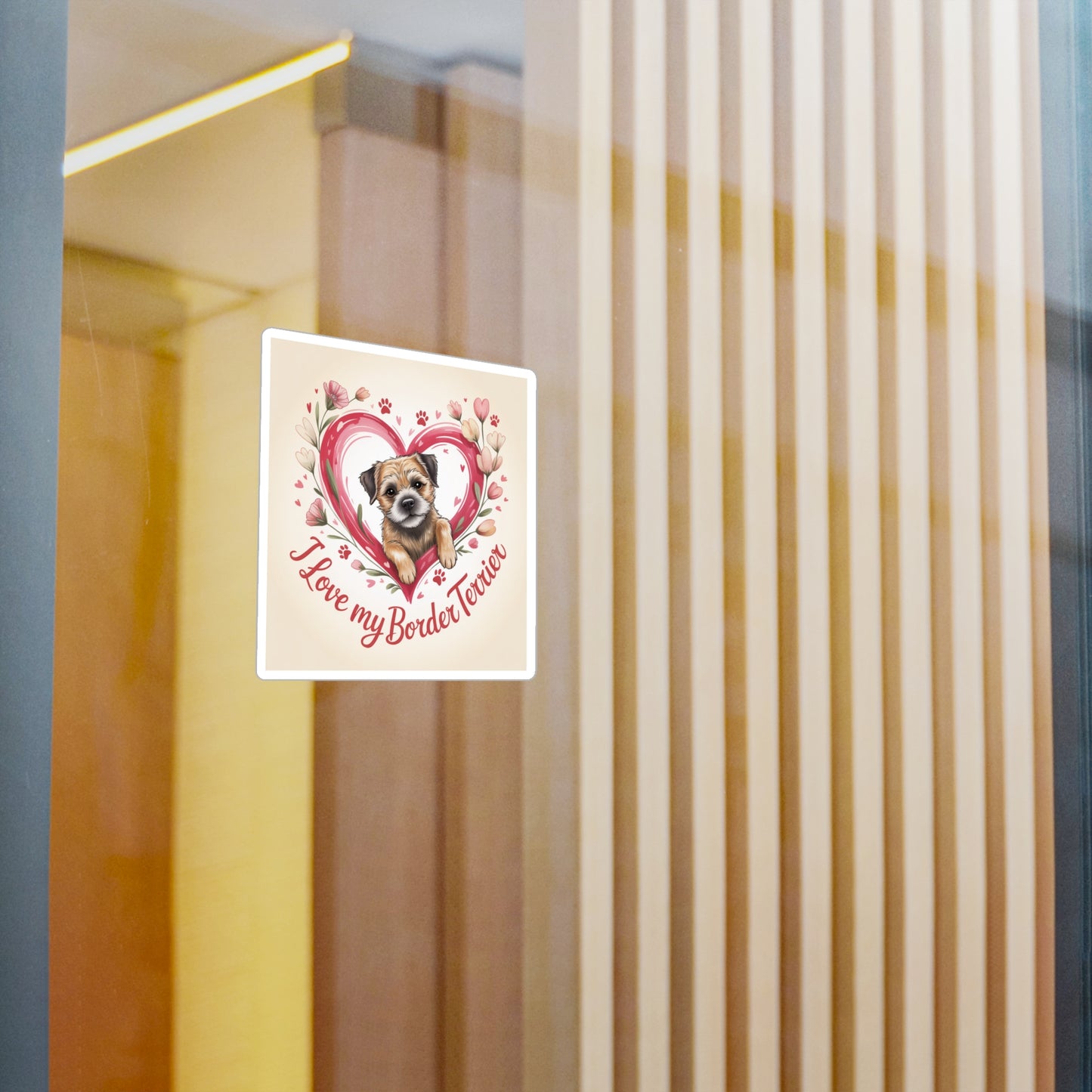 Border Terrier Kiss-Cut Vinyl Decals Stickers, Dog Lover Gift, Car Decals, Laptop Stickers, Pet Owner Gift, Animal Lover Decor