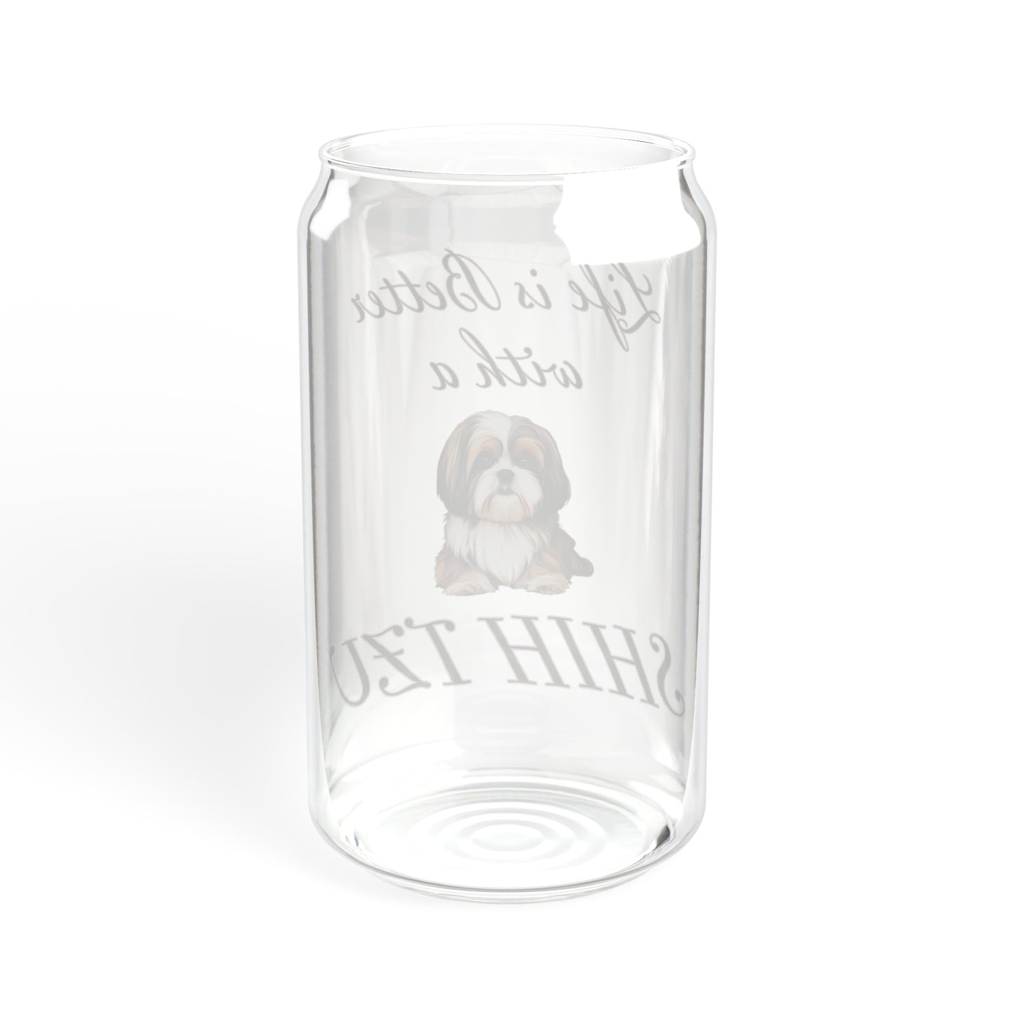 Shih Tzu Sipper Glass, 16oz