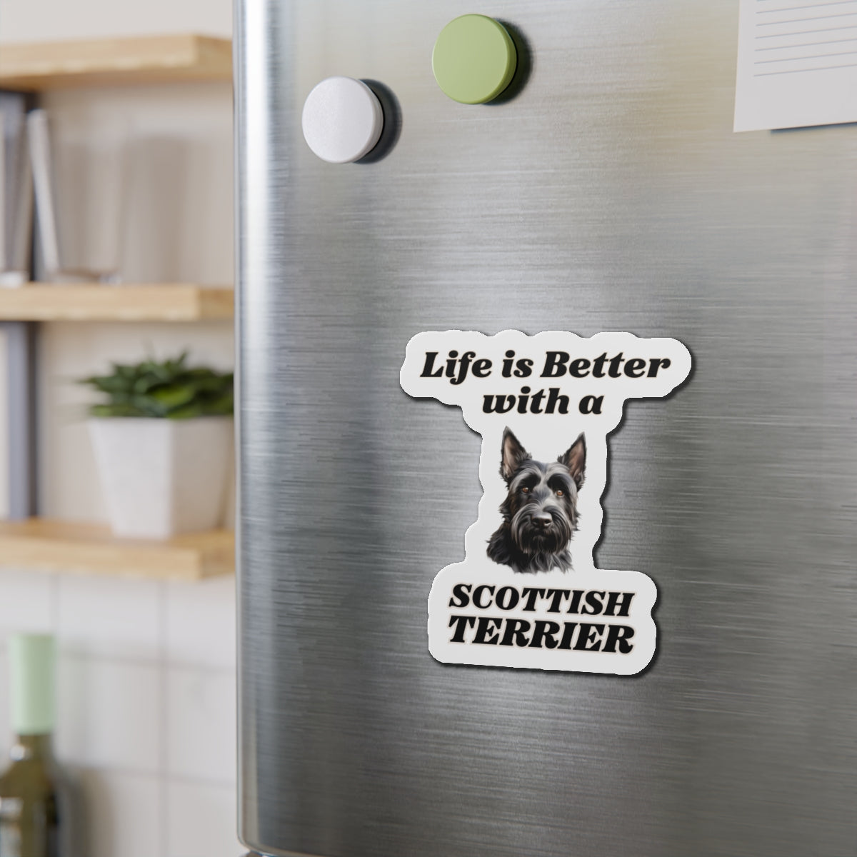 Scottish Terrier Magnet | Die Cut Dog Magnet | Pet Kitchen Decor