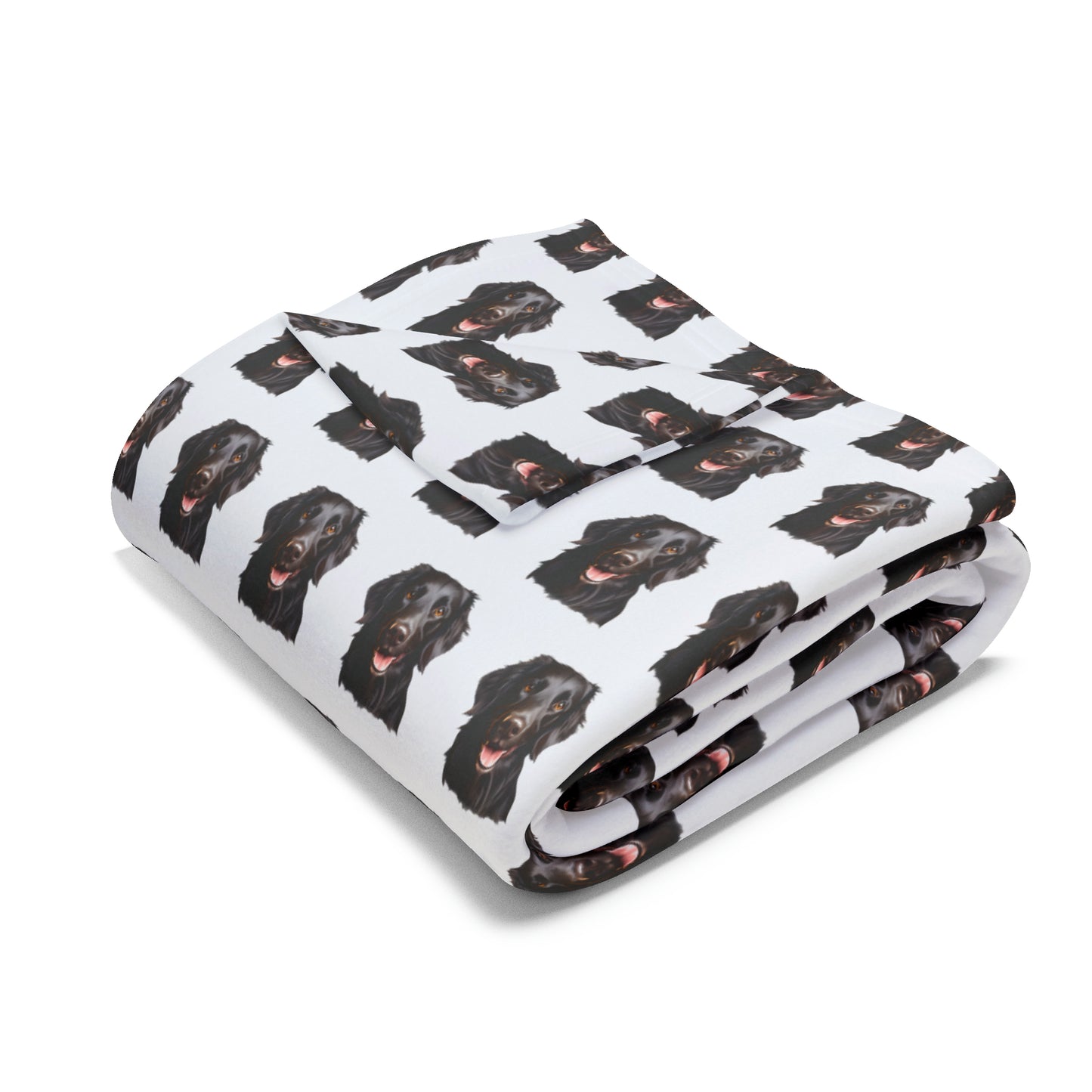 Flat-coated retriever Arctic Fleece Blanket