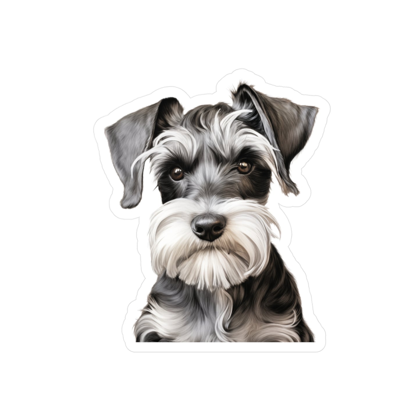 Schnauzer Sticker - Kiss-Cut Dog Vinyl Decals