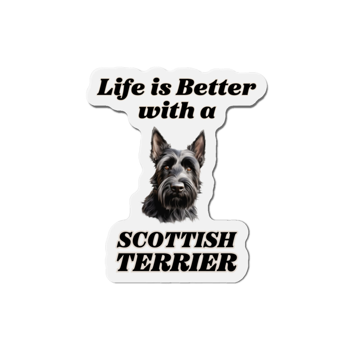 Scottish Terrier Magnet | Die Cut Dog Magnet | Pet Kitchen Decor