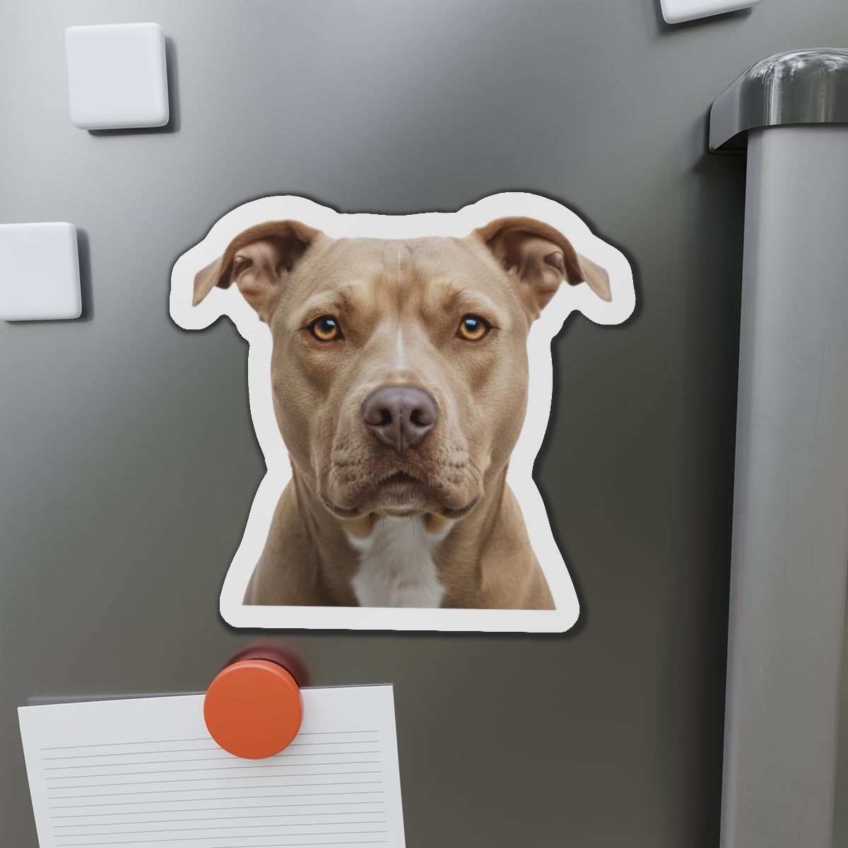 Pit Bull Die-Cut Magnet, Pet Lover Fridge Magnet, Animal Car Magnet, Cute Dog Kitchen Decor, Bull Terrier Gift