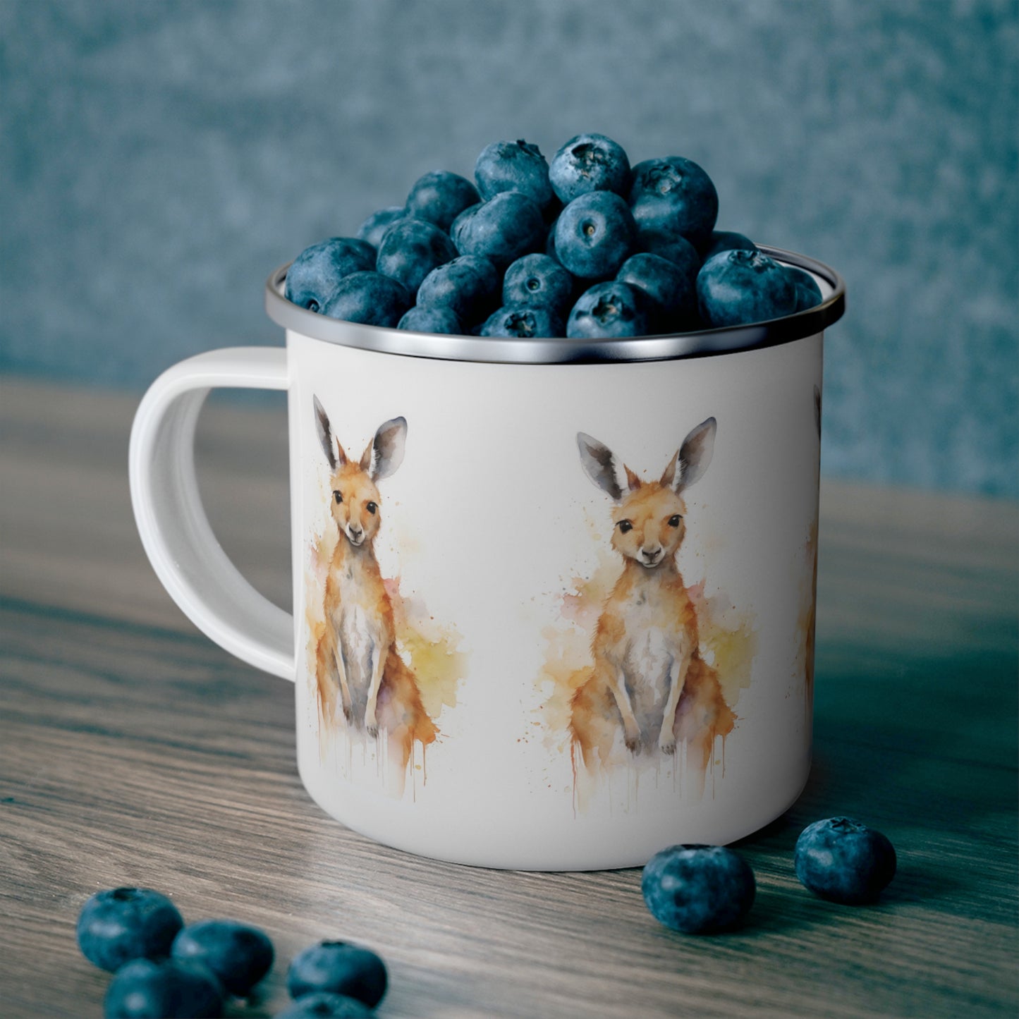 Kangaroo Enamel Camping Mug