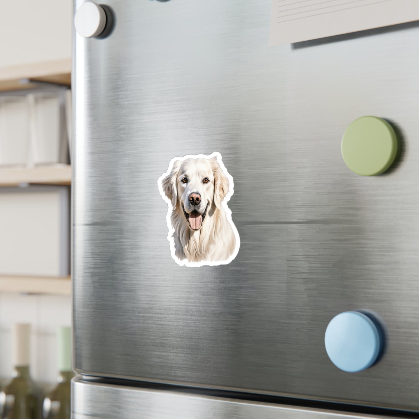 White Golden Retriever Sticker - Kiss-Cut Vinyl Decals