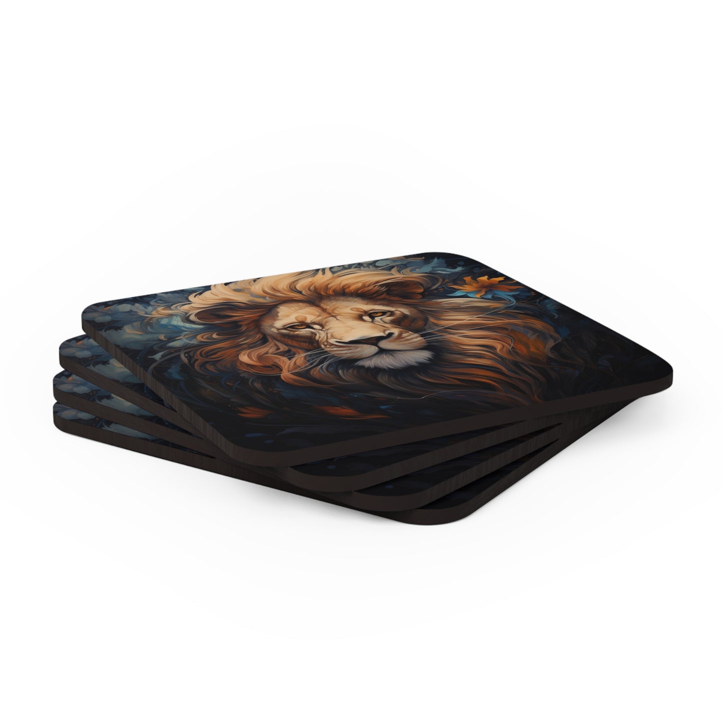 Lion Coaster Set - Corkwood