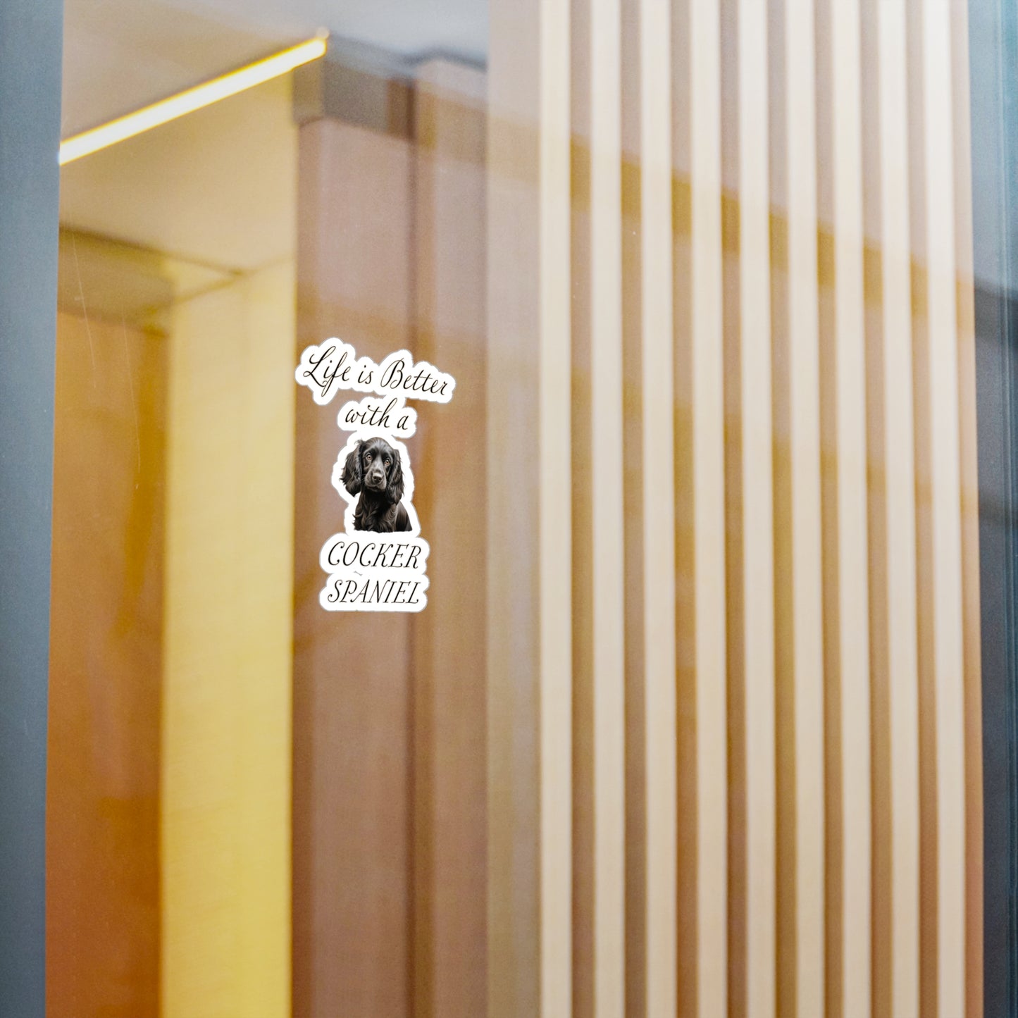 Black Cocker Spaniel Sticker - Kiss-Cut Vinyl Dog Decals