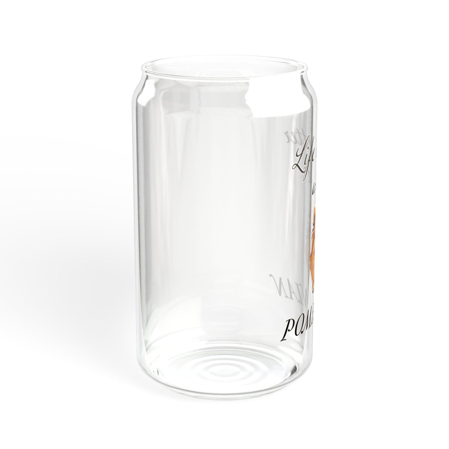 Pomeranian Sipper Glass, 16oz