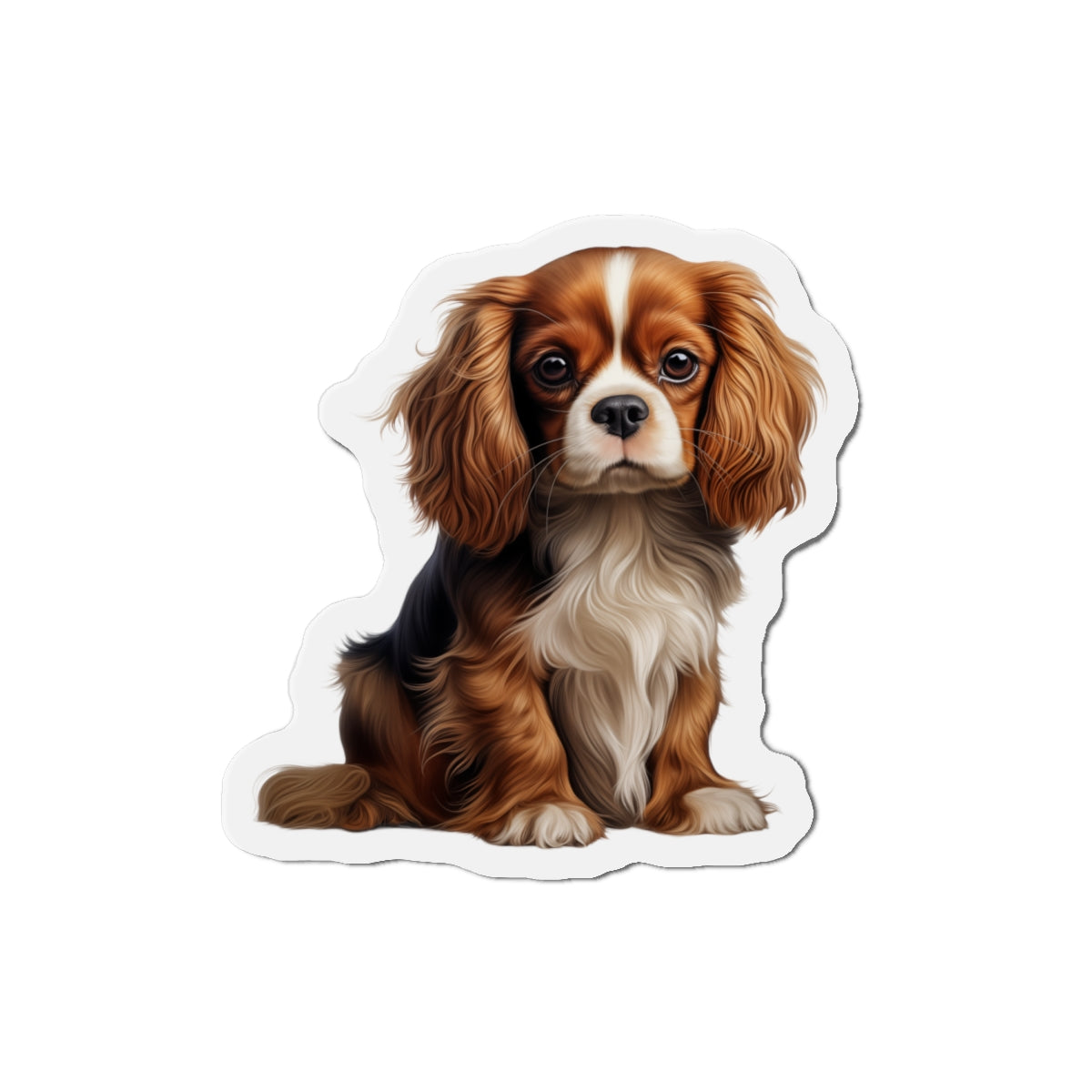 Cavalier King Charles Spaniel Magnet | Die Cut Dog Magnet | Pet Kitchen Decor