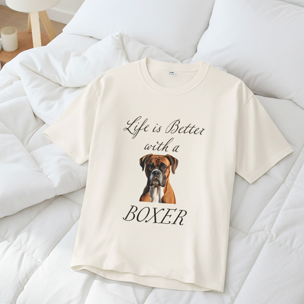 Boxer Tshirt - Dog Mom Shirt, Dog Dad Shirt, gift for Dog Mom