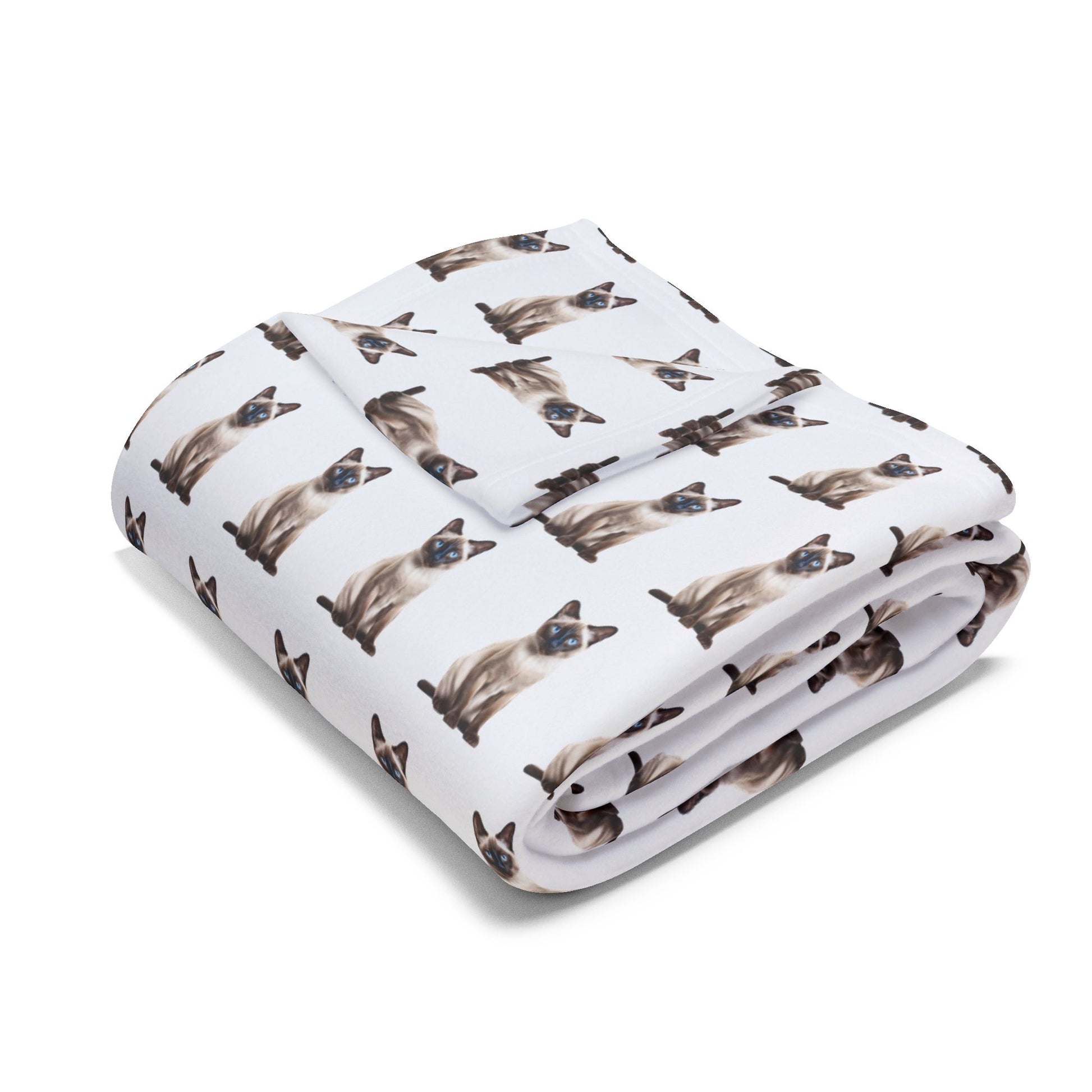 folded Siamese Cat  Blanket